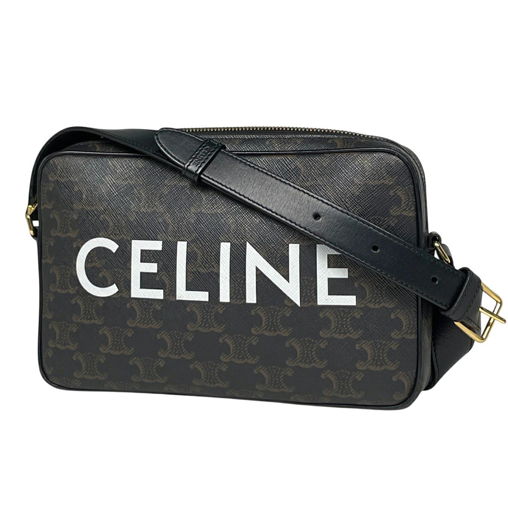 Celine Triomphe Messenger Bag Shoulder Canvas Brown